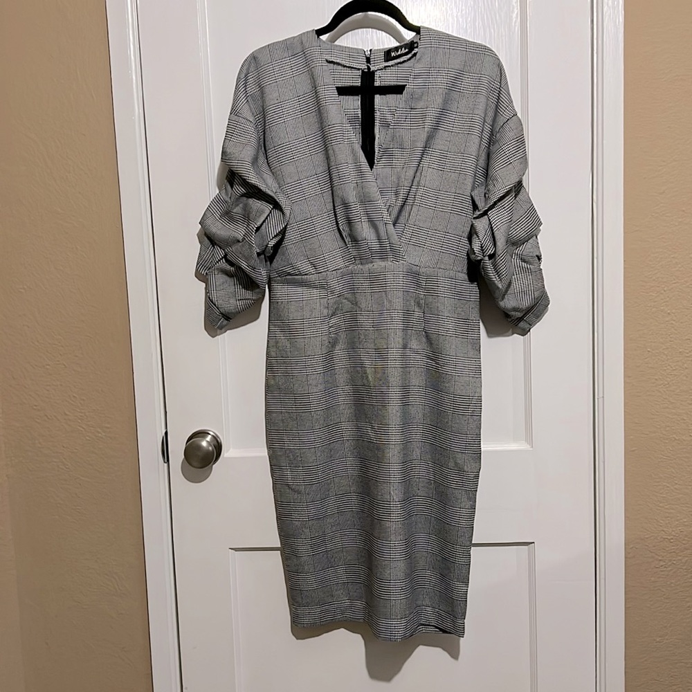 Striped gray dress